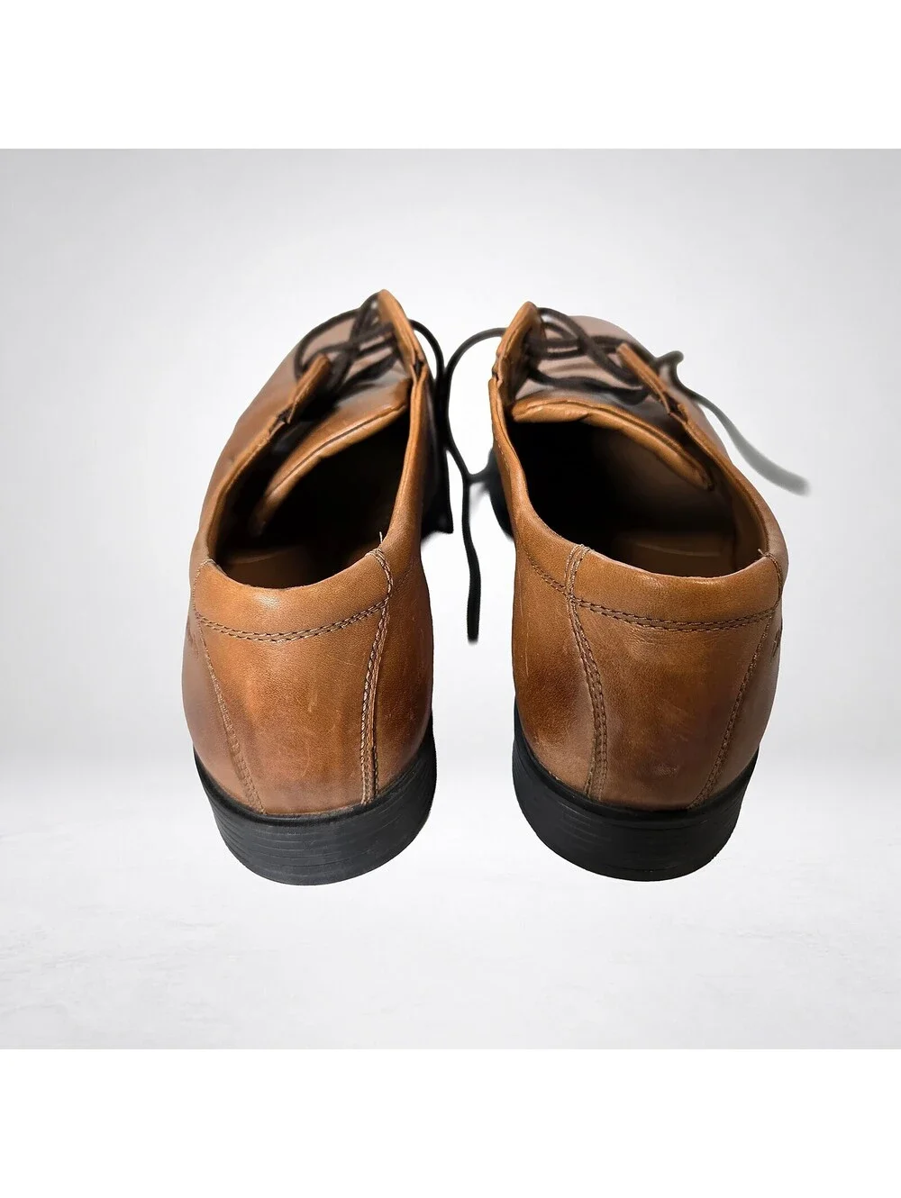 Clarks Collection Men's 11.5 Leather Cap Toe Oxford Tan Shoes